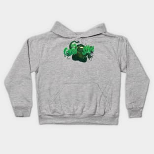 Green Alien (distressed vs.) Kids Hoodie